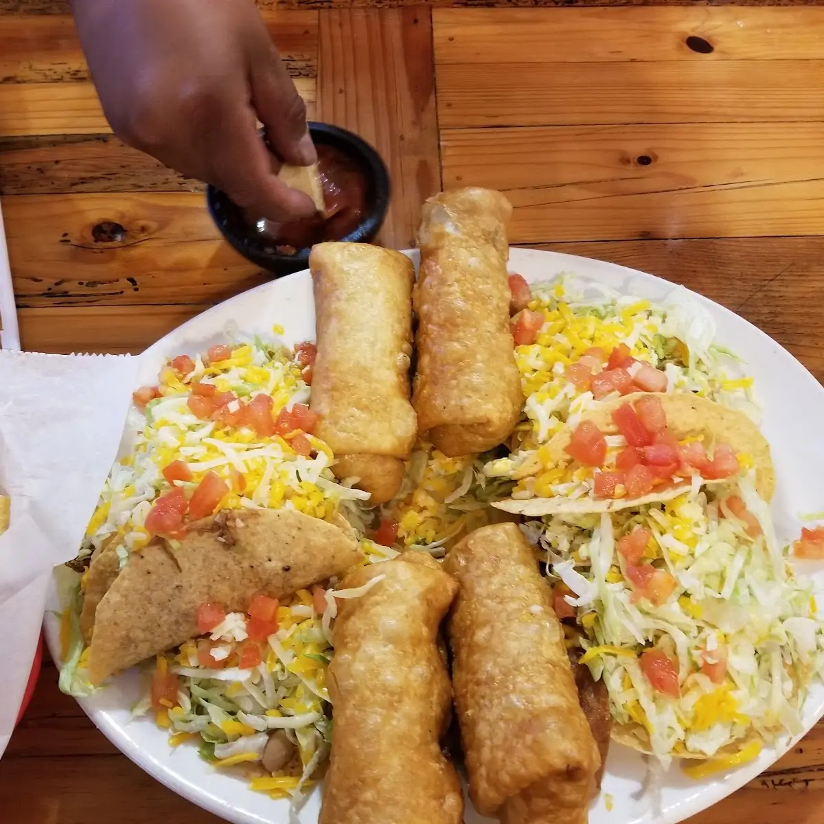 1 Cheese Enchilada 1 Beef Taco 1 Beef Flauta
