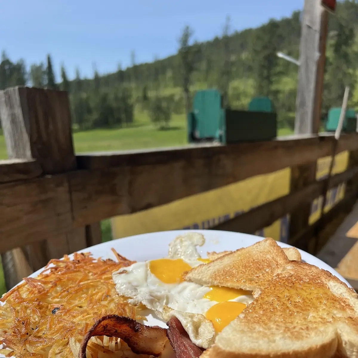 Two Eggs Hash Browns and Toast