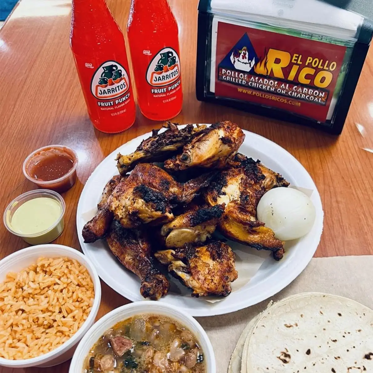 Charbroiled Chicken Rice Charro Beans