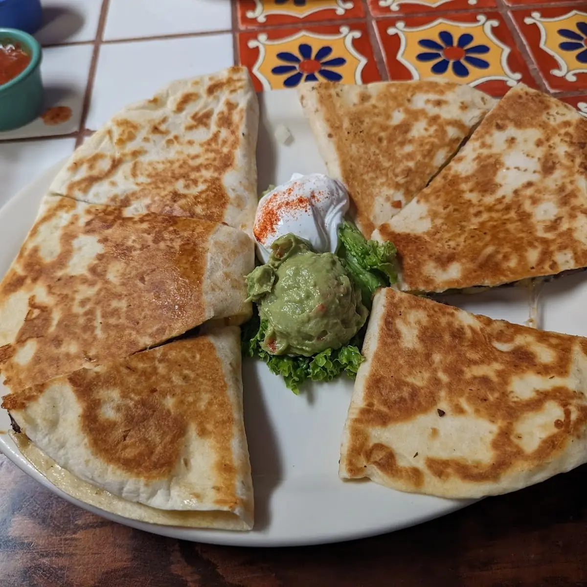 Shrimp Spinach Quesadilla