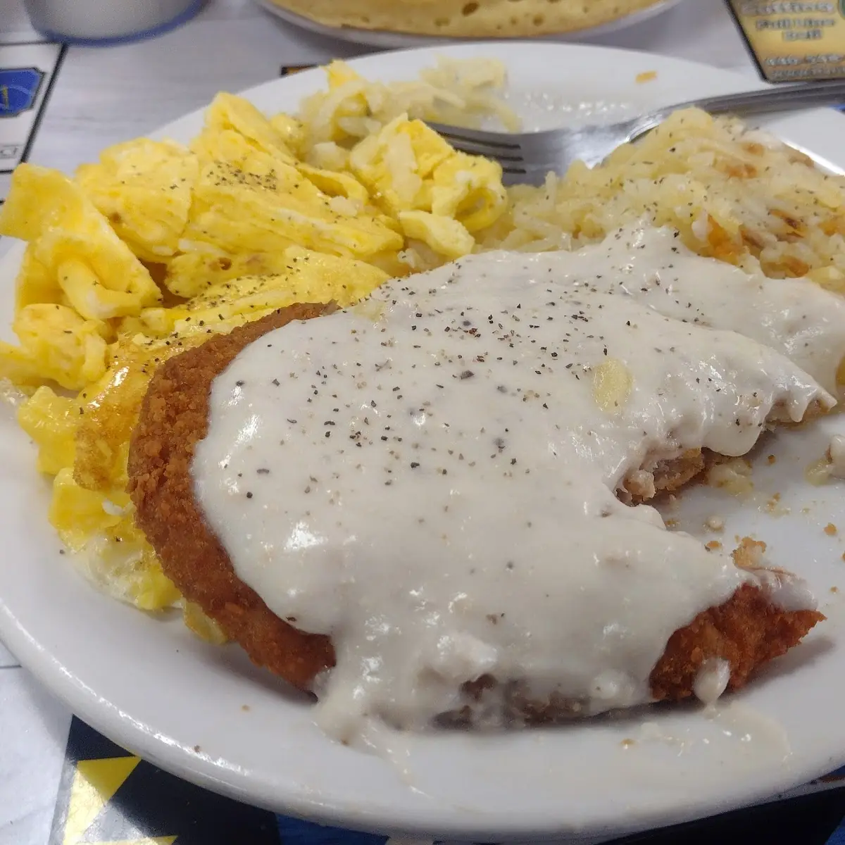 Country Fried Steak and Eggs Any Style