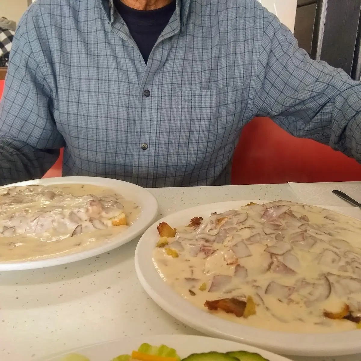 Creamed Chipped Beef with Home Fries Smothered with Creamed Chipped Beef