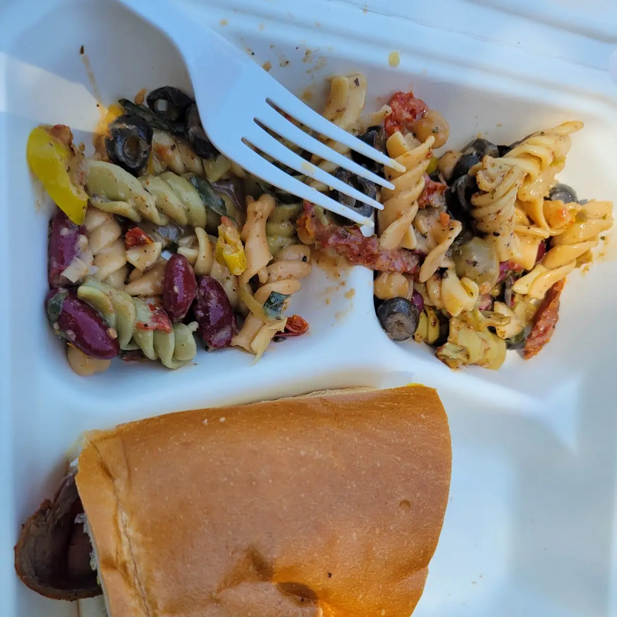 Roast Beef Sandwich and Pasta Salad