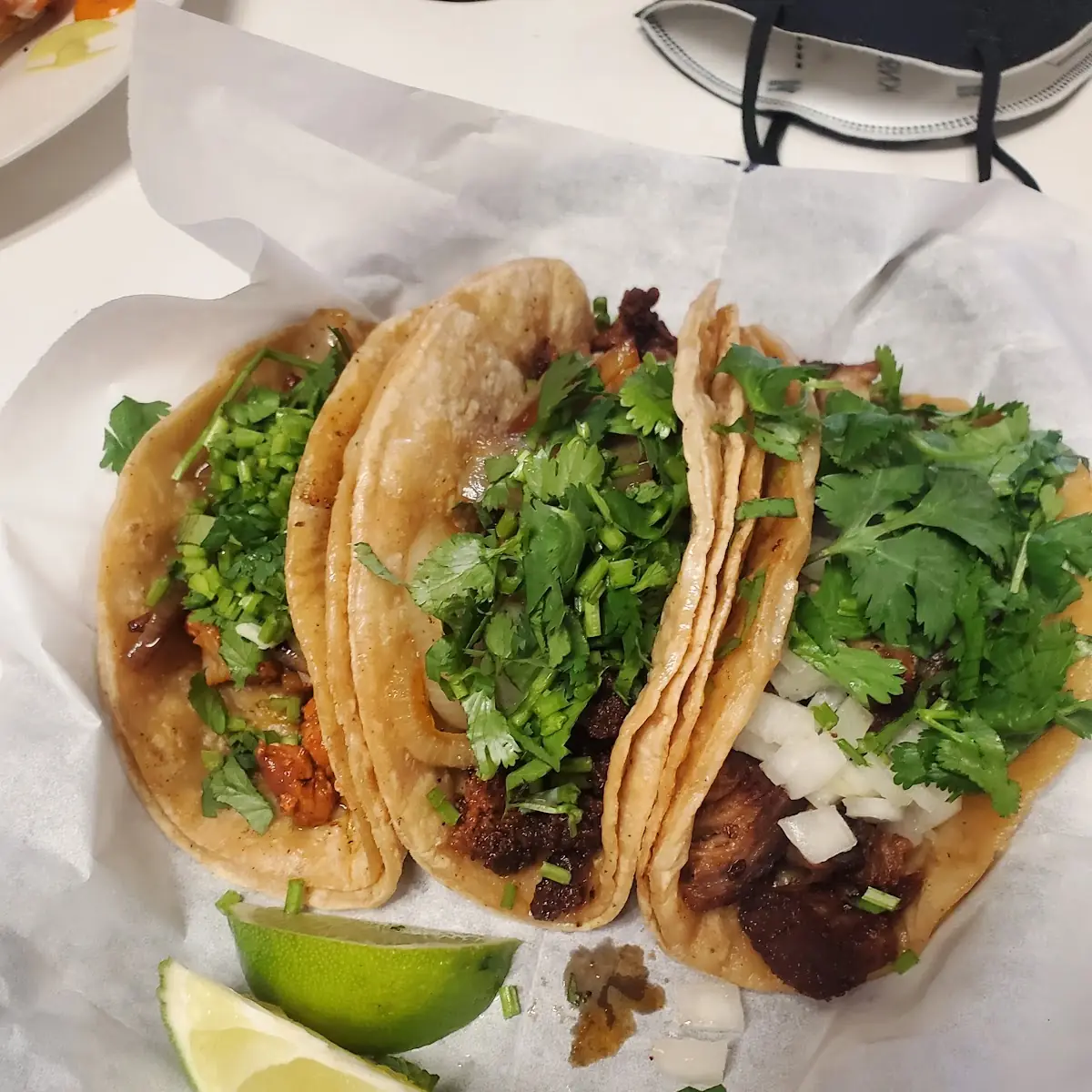 Pastor Chorizo and Carnitas Tacos
