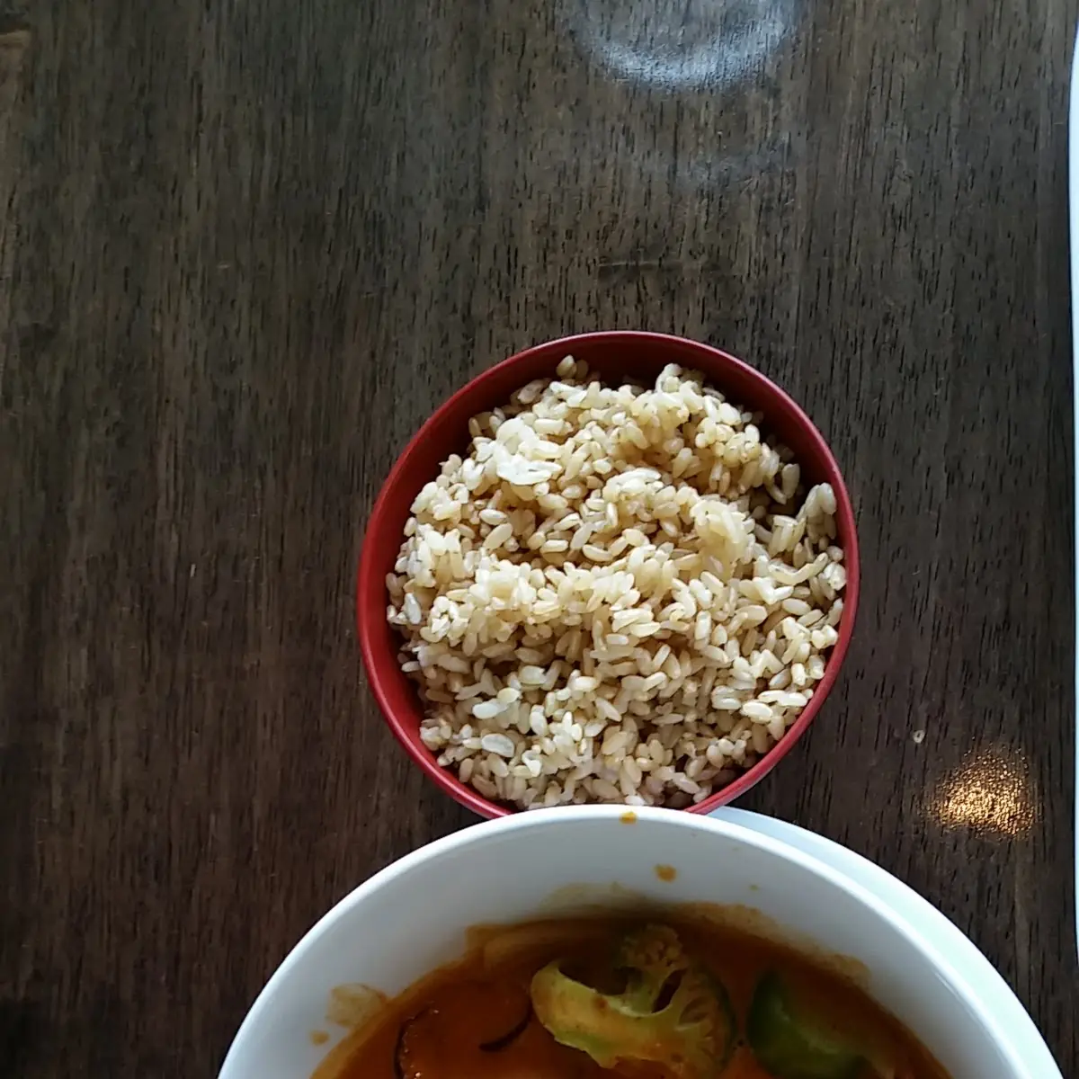 Red Curry Eggplant with Brown Rice
