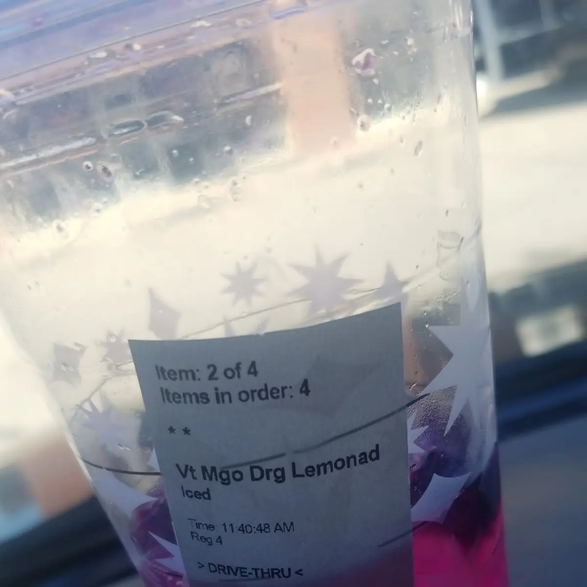 Dragon Fruit Lemonade Refresher