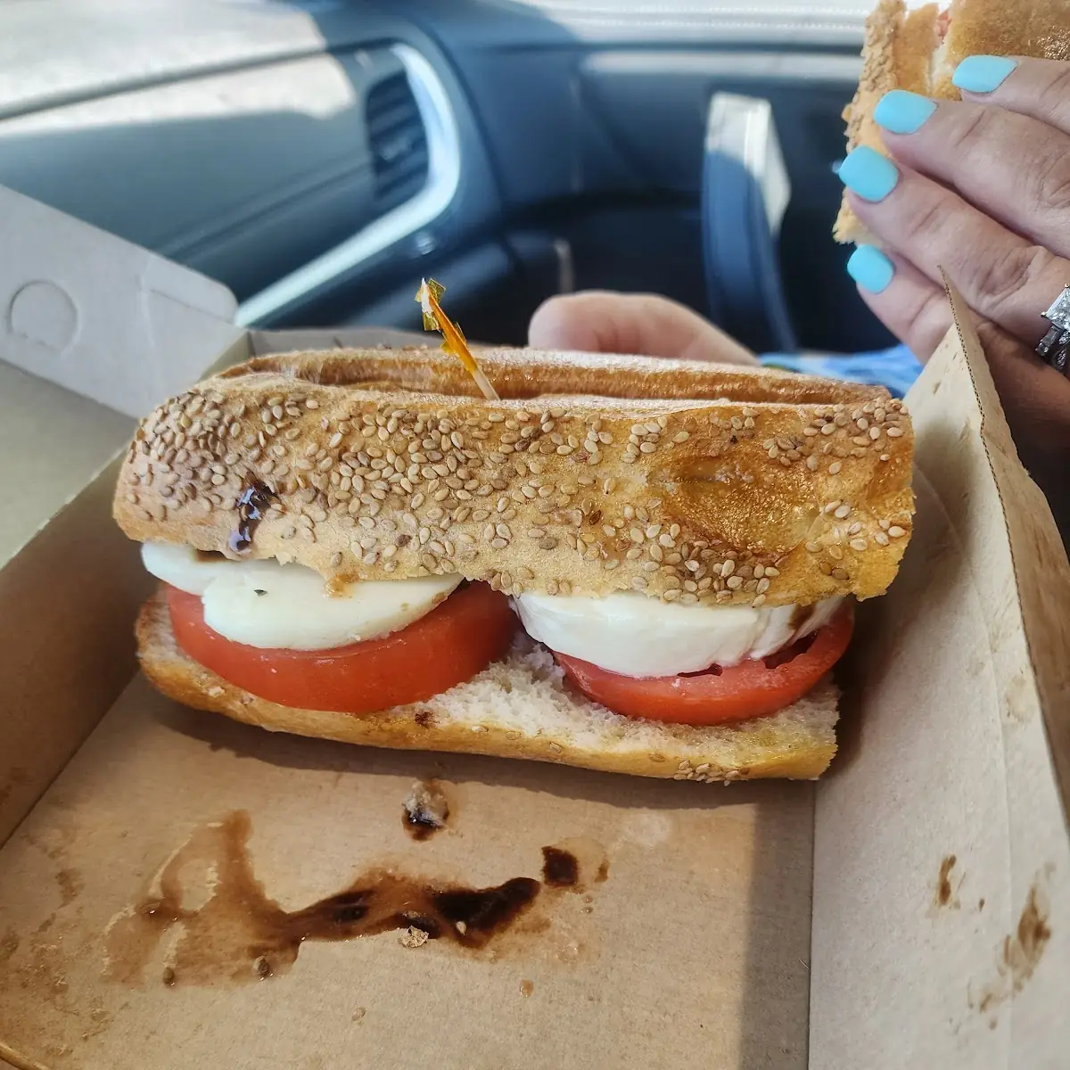 Mozzarella Cheese and Tomato on a Sub