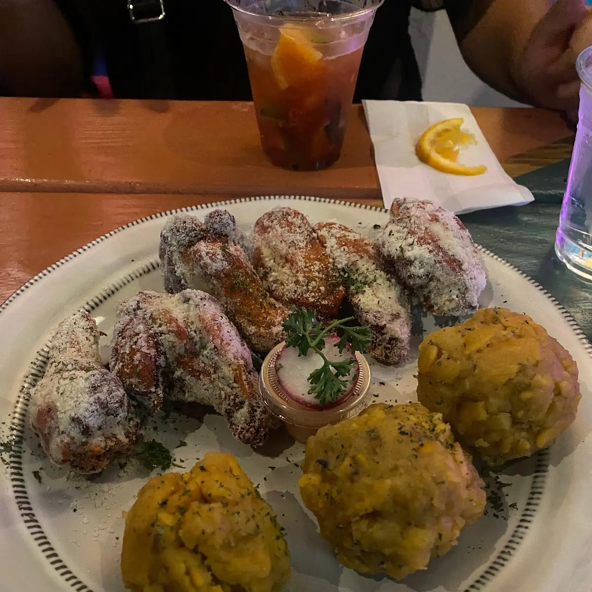 Parmesan Wings with Mofongo