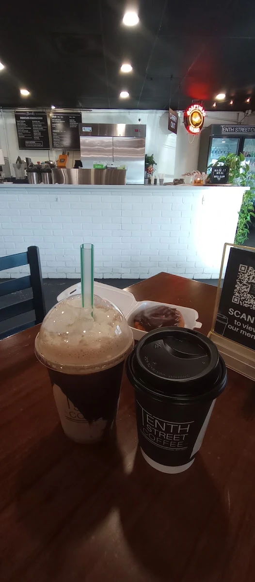 Hot Coffet Iced Coffe Donut