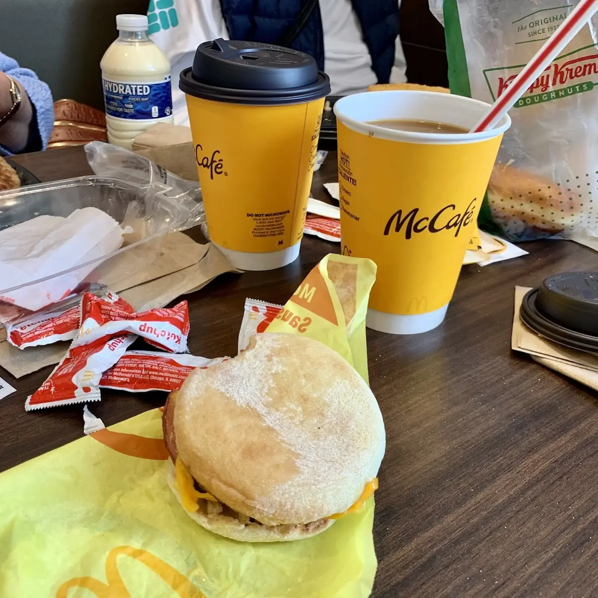 Egg Mcmuffin Mccafe and De Luxe Breakfast