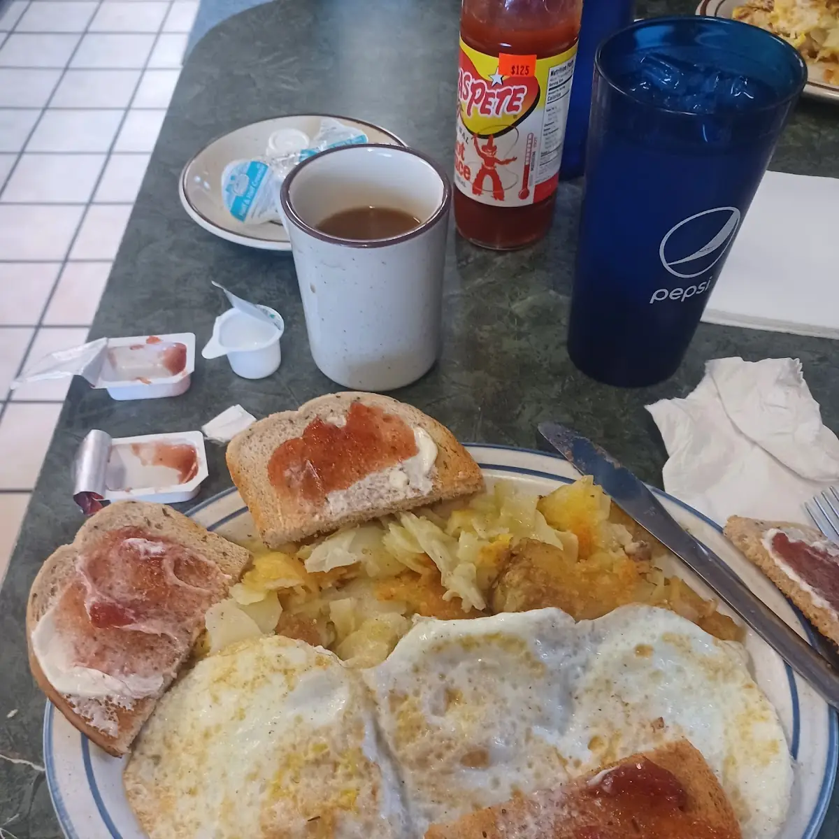 Eggs over Medium with Home Fried Potatoes