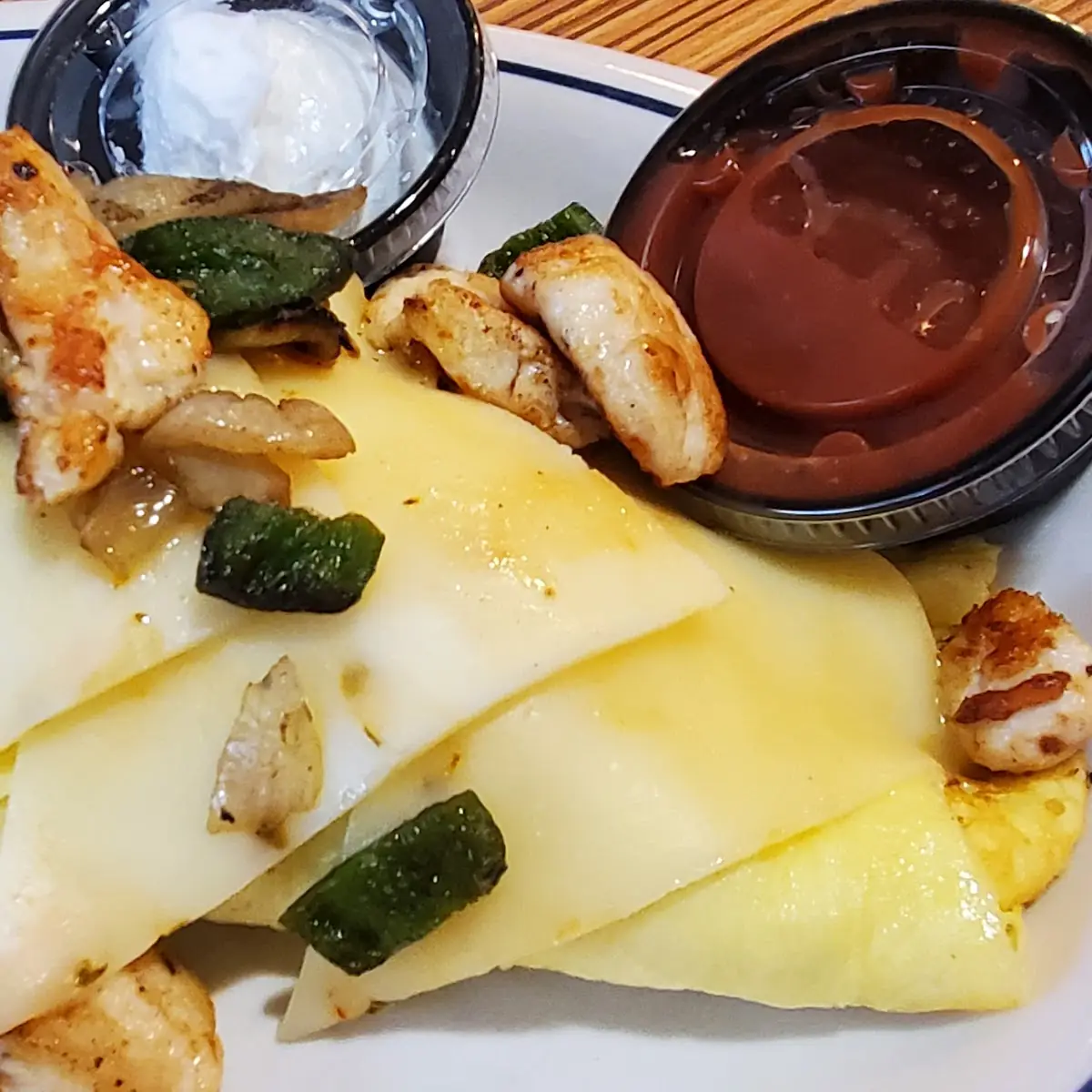 Fajita Omelet with Pepper Jack Cheese