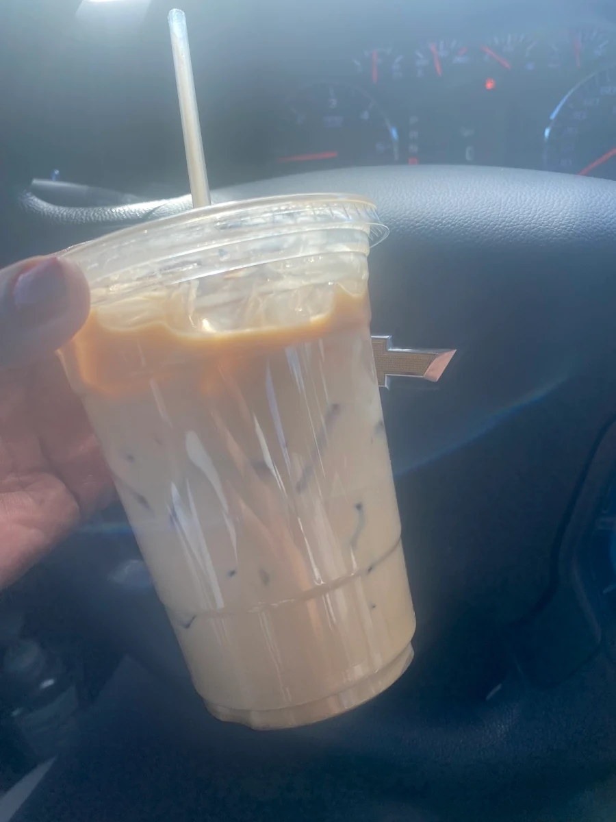 Iced White Chocolate Americano with Cream