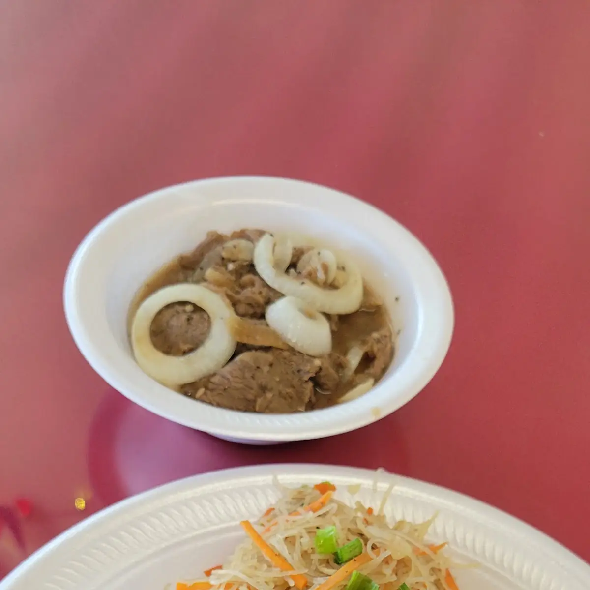 Pancit and Egg Roll