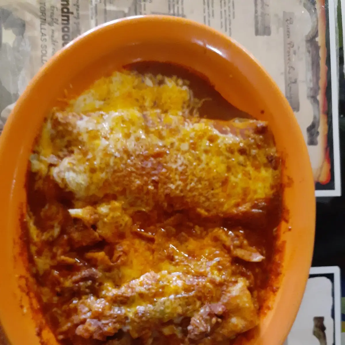 Cheese Enchilada and Beef Tamale