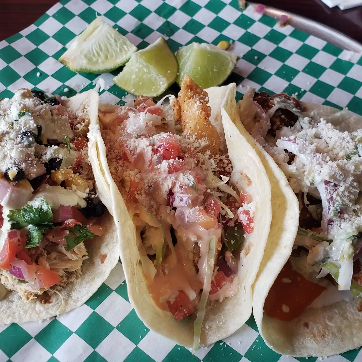 Shrimp Taco Buffalo Taco Fish Taco