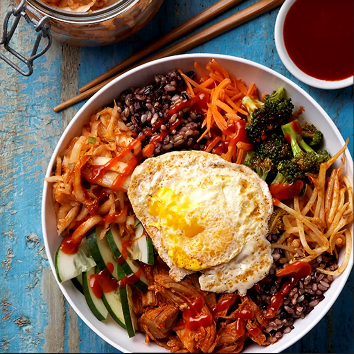 Korean BBQ Pork Warm Rice Bowl
