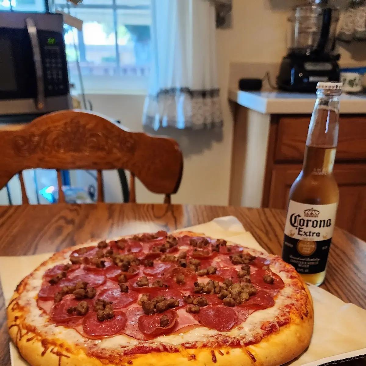 Meat Pizza on Thick Crust