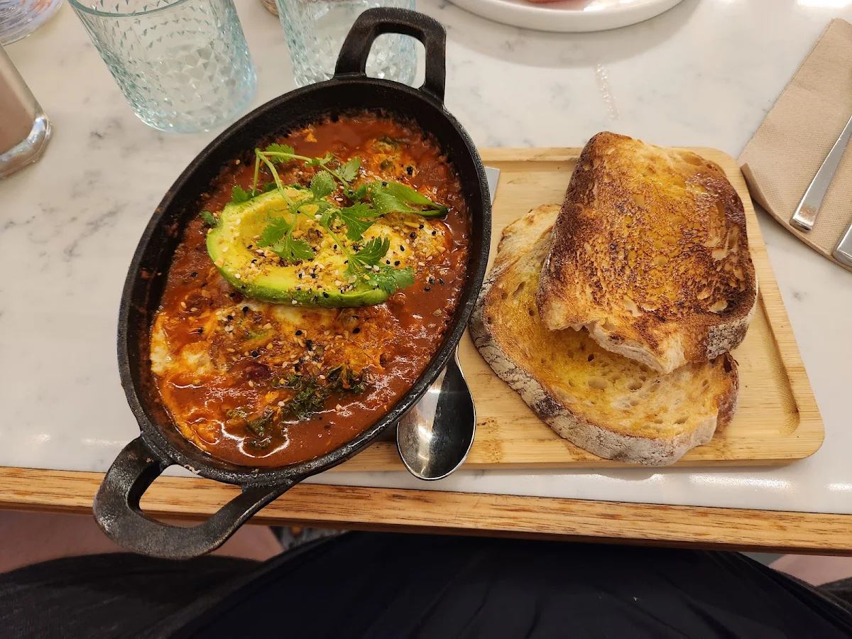 Mexican Style Eggs and Sourdough Bread