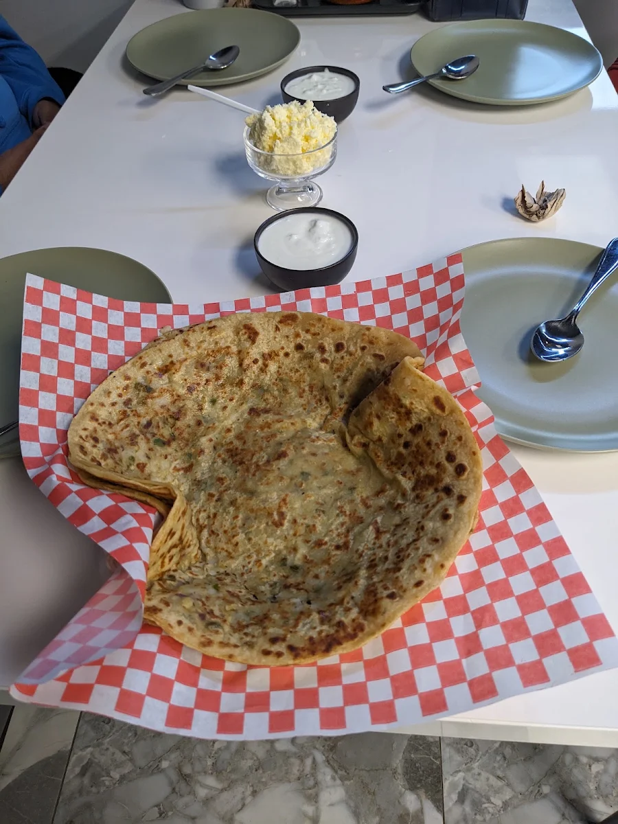 Aaloo Paratha with Butter and Yogurt, Baba Foods Sweets & Snacks
