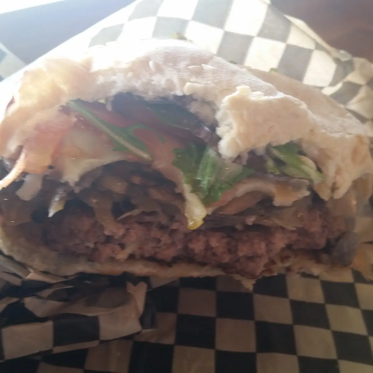 Swiss Mushroom Bacon Burger