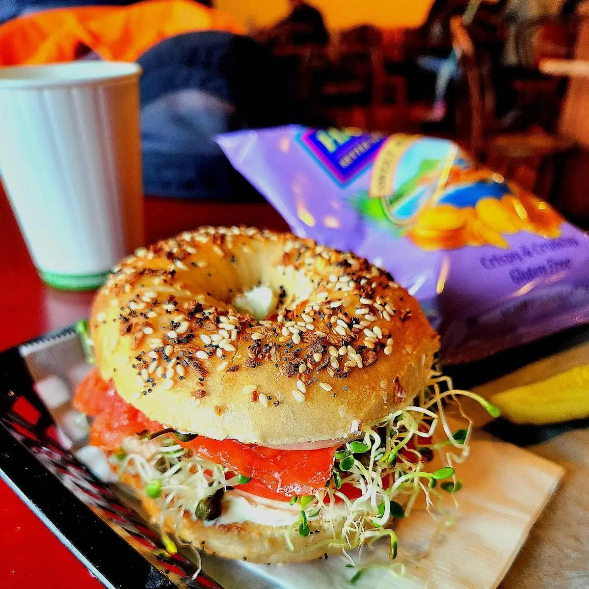 Bagel & Hummus Portion