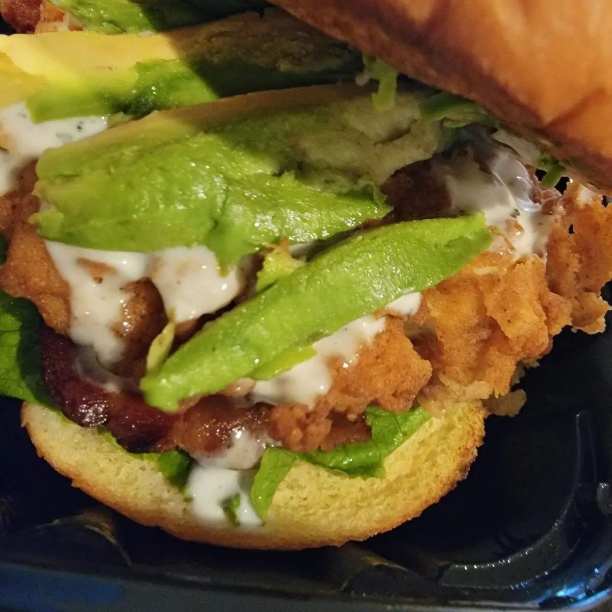 Bacon Avocado Ranch Crispy Chicken Sandwich