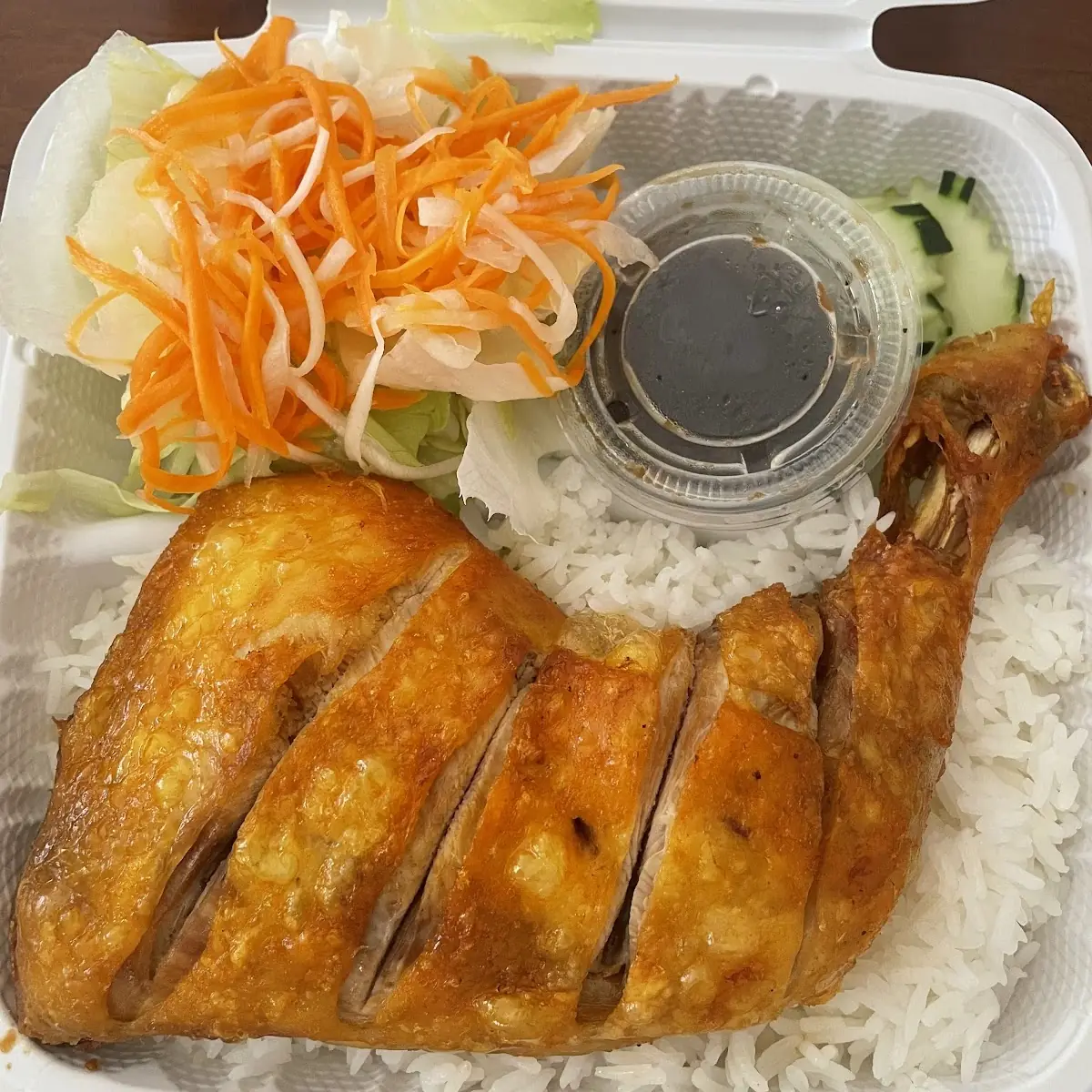 Deep Fried Chicken Rice Com GA Chien