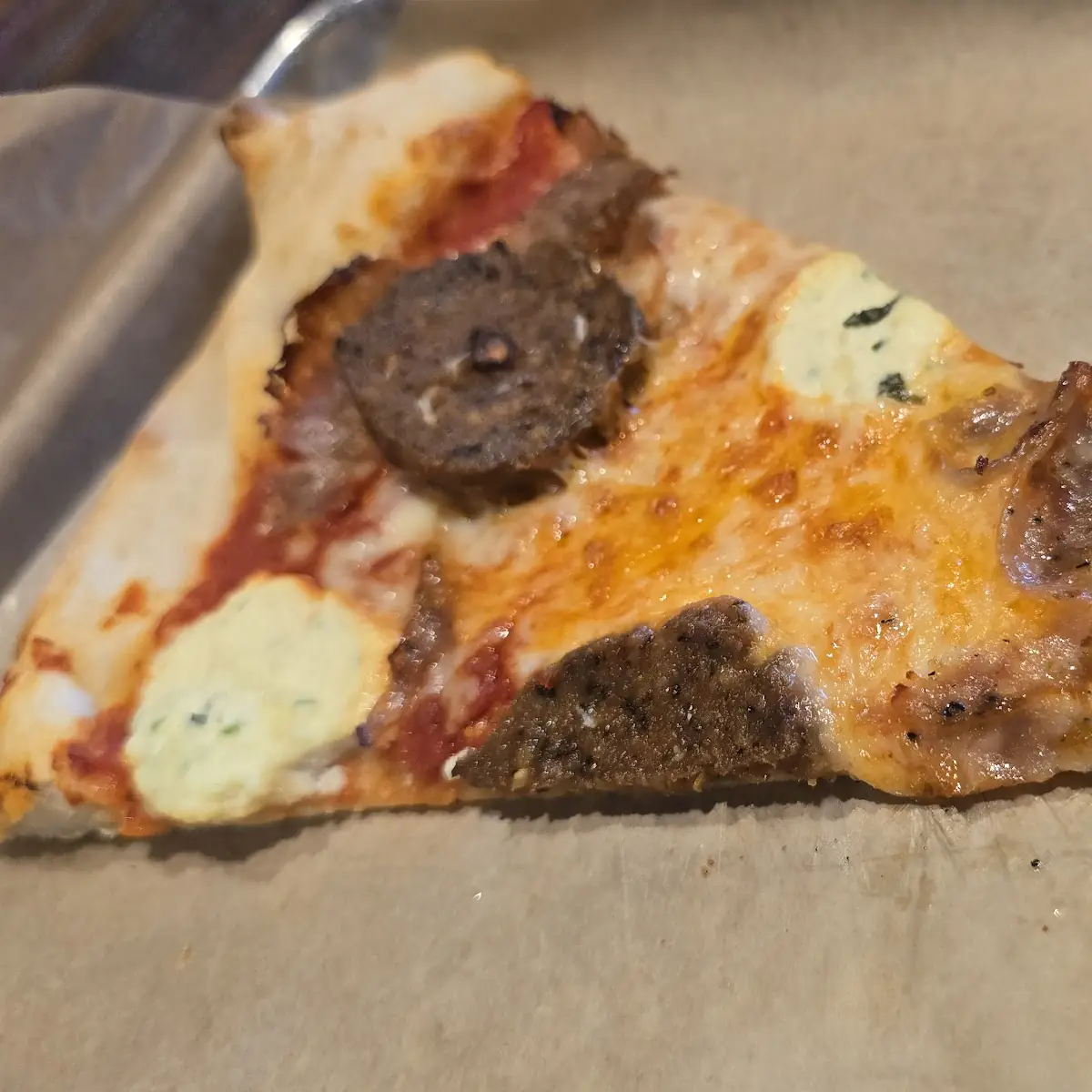 Meatball Pizza Slice