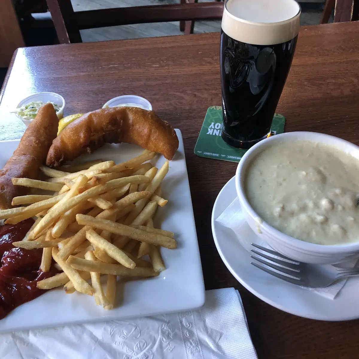 Fish and Chips Clam Chowder