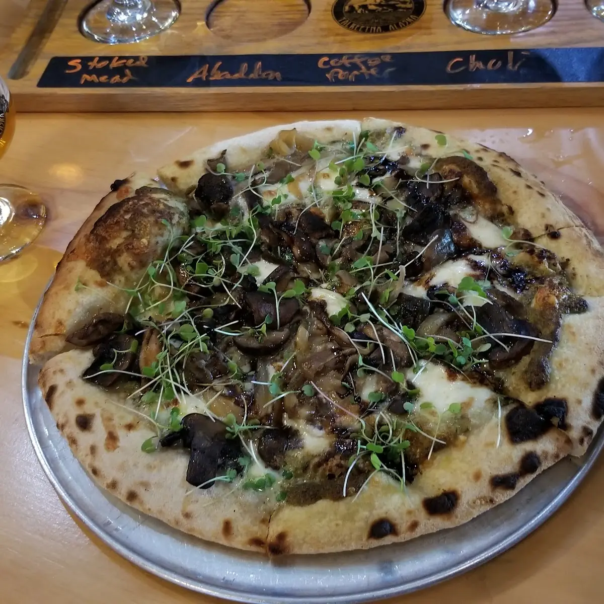 Three Mushroom Pizza