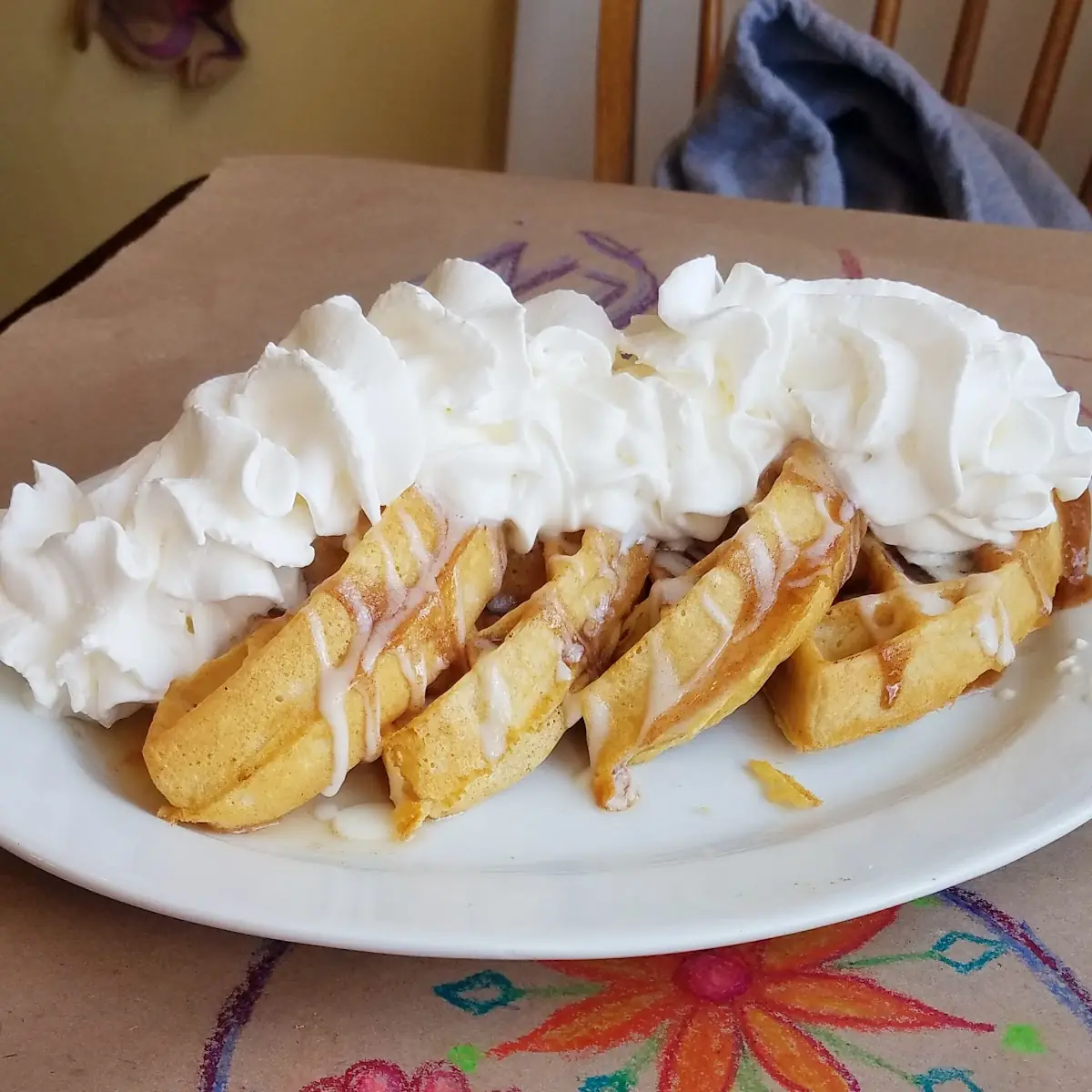 Cinnamon Roll Waffles