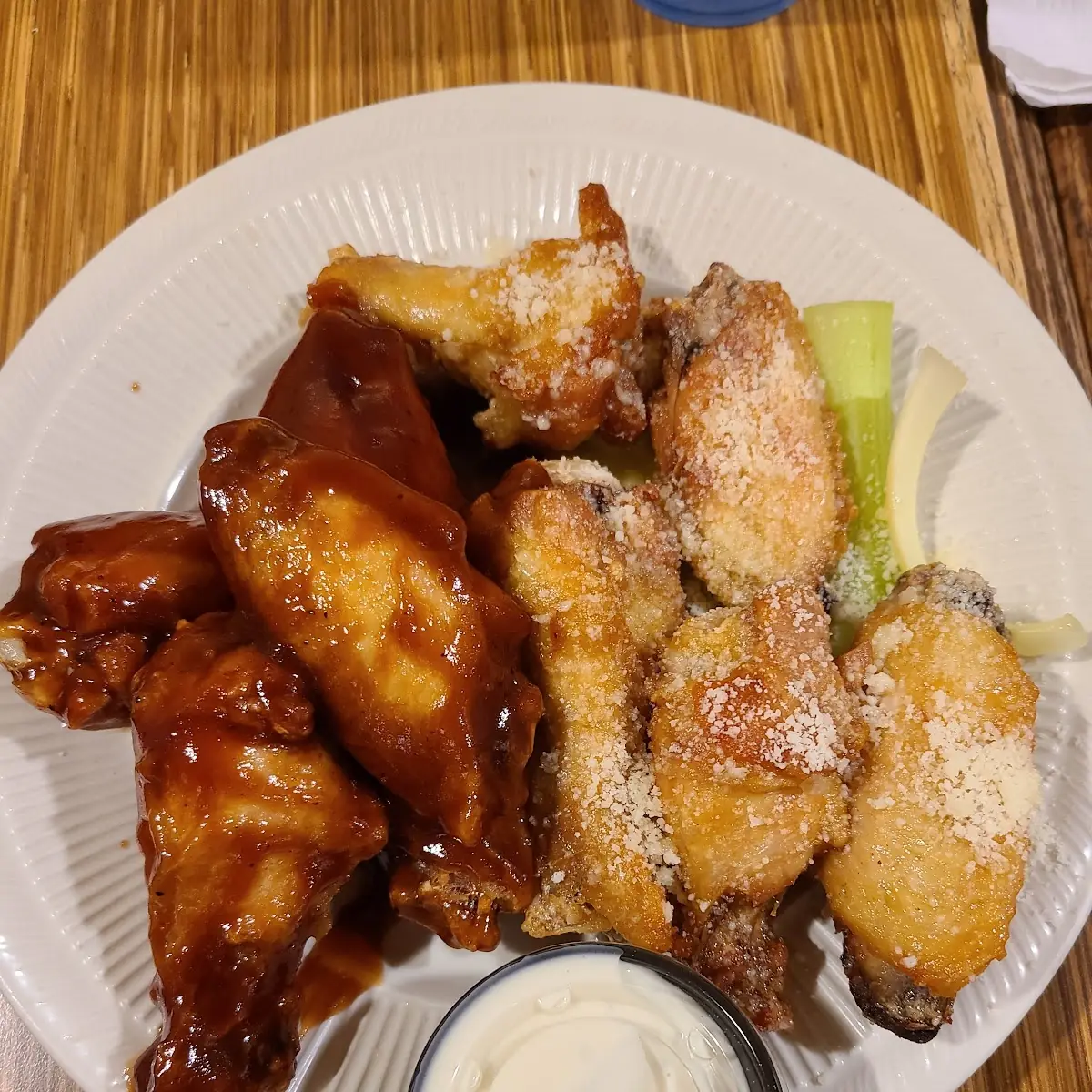 BBQ and Garlic Parmesan Wings