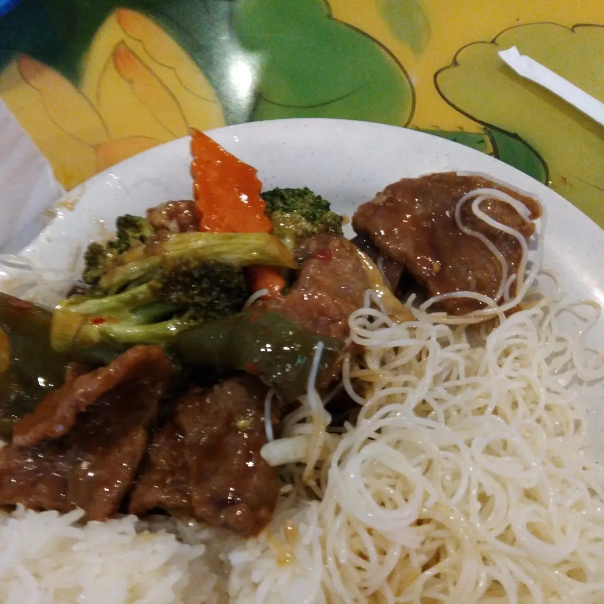 Beef and Broccoli with Veggies and White Rice