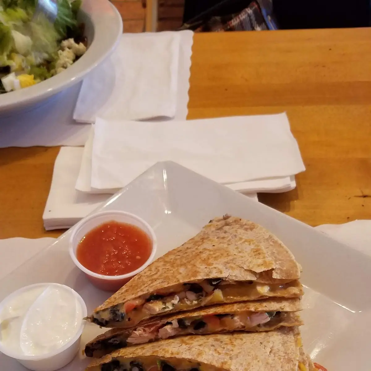 Chicken Quesadilla with Beans