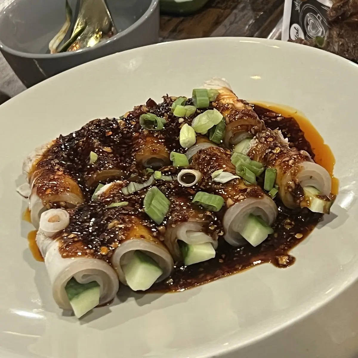 Sliced Pork Belly with Garlic Sauce
