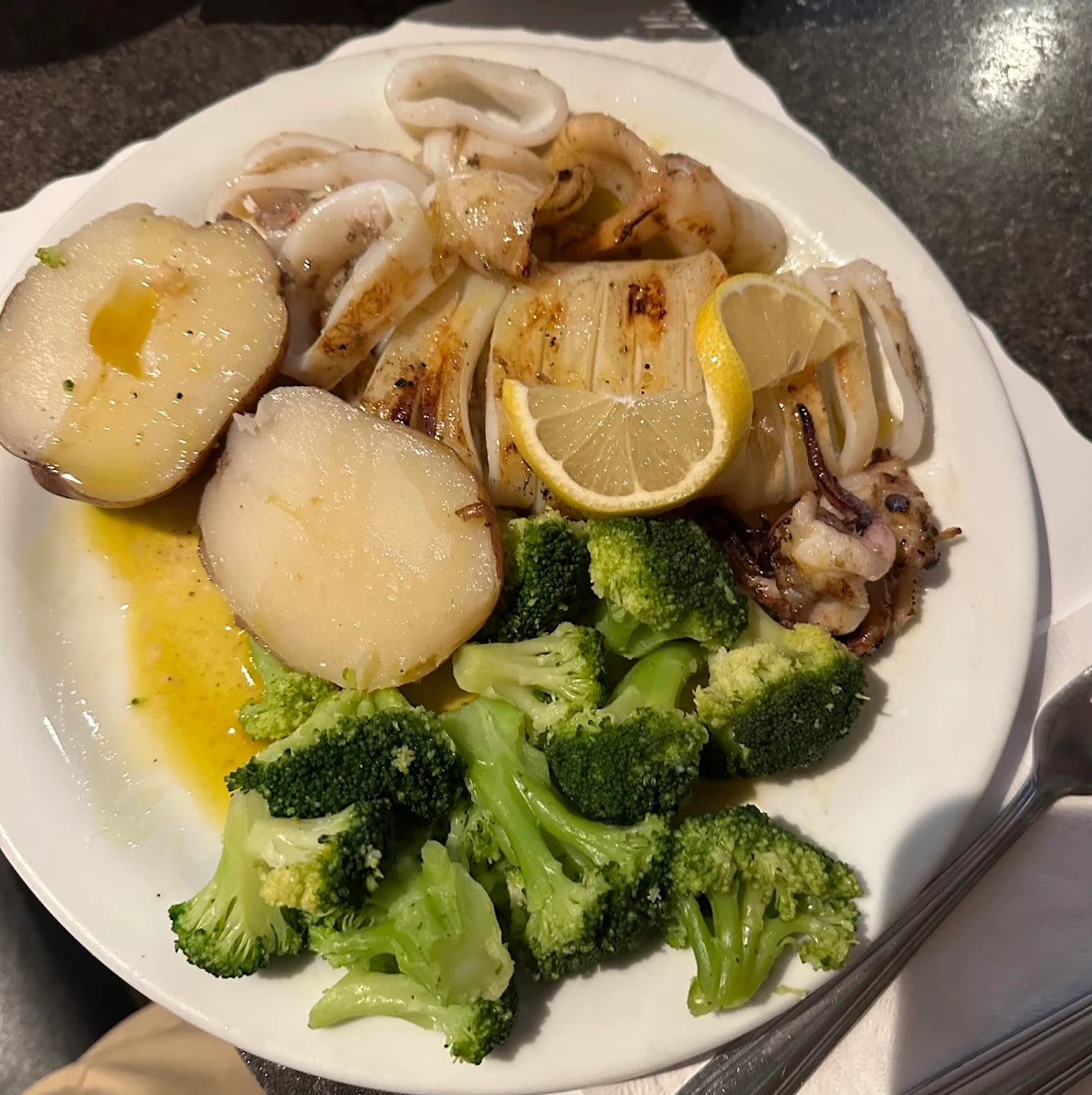 Lulas Grelhadas Grilled Squid, Algarve Restaurant