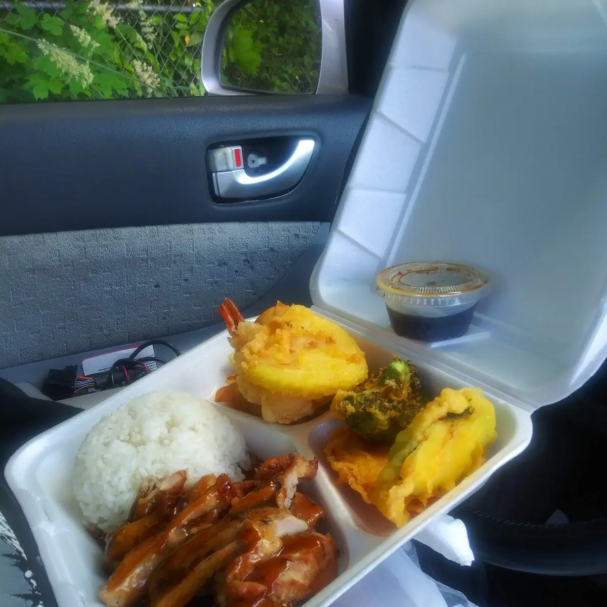 Vegetable Tempura Chicken Teriyaki Bento Box