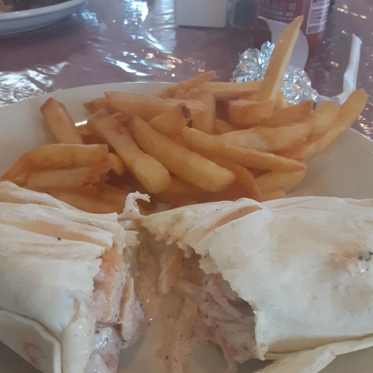 Chicken Wrap w Fries