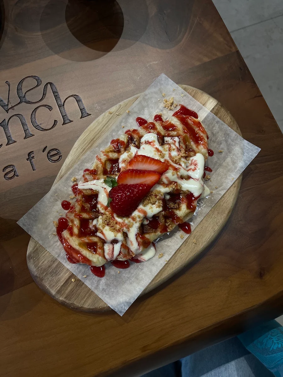 Strawberry Cheesecake Croffle, Olive Branch Cafe