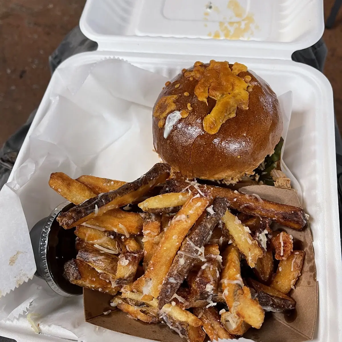 French Fries with Cheeseburger