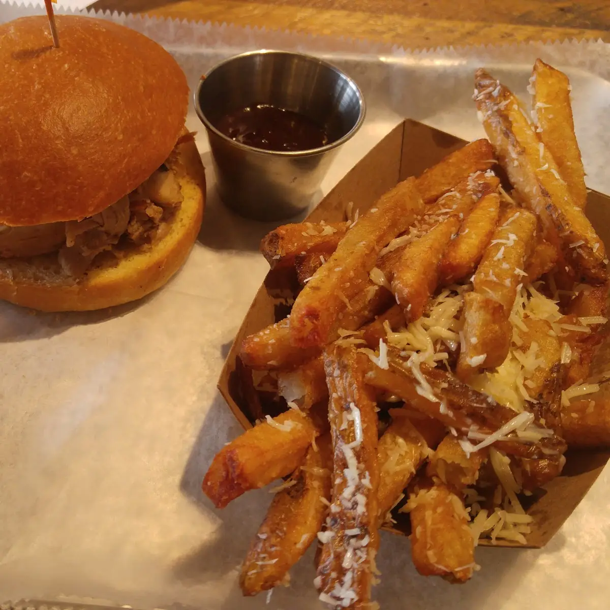 Pulled Pork and Parmesan Fries