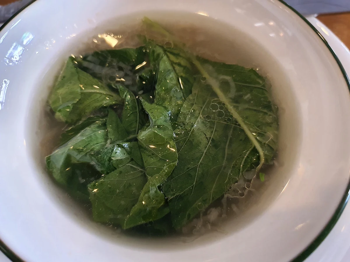 Spinach N Ginger Broth, Manze