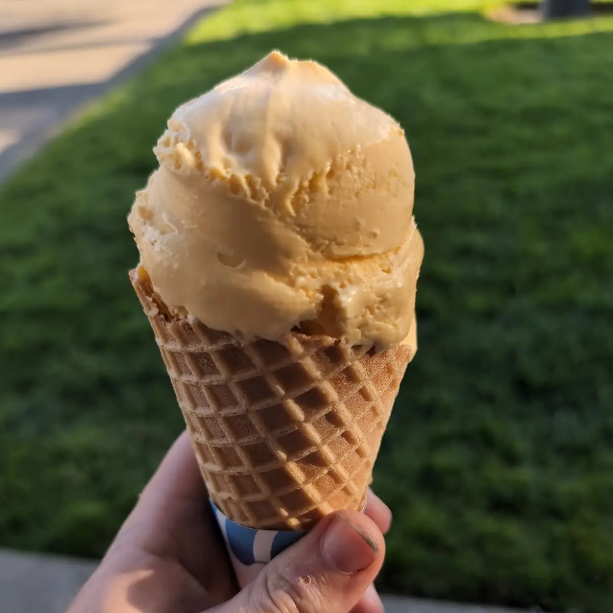 Mango Ice Cream Cone