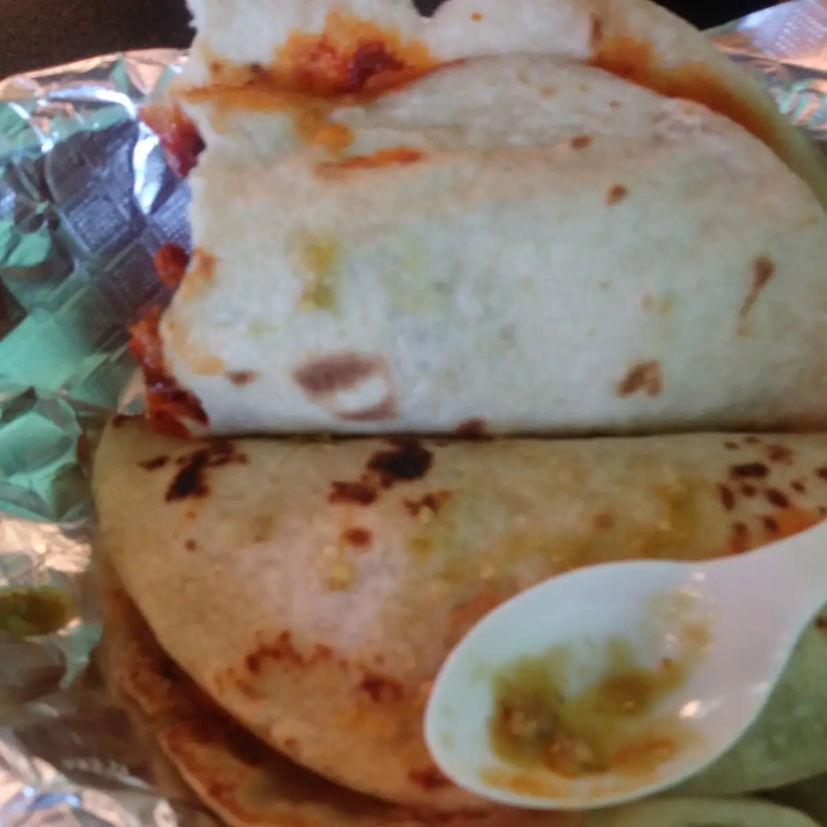 Tacos De Chicharron En Salsa Verde
