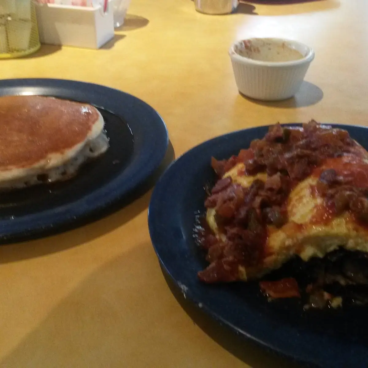 Meat Lover's Omelet with Ranchero Sauce