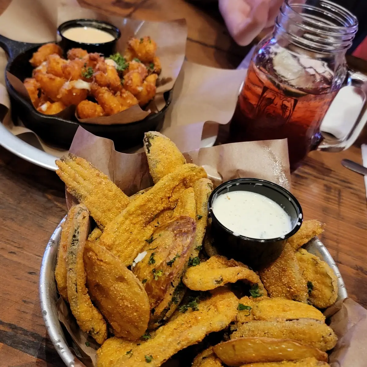 Fried Pickles and Green Tomatoes