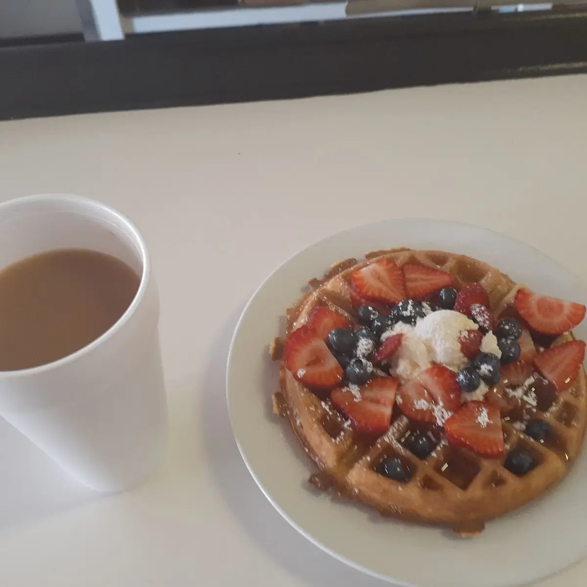 Belgian Waffle w Two Eggs