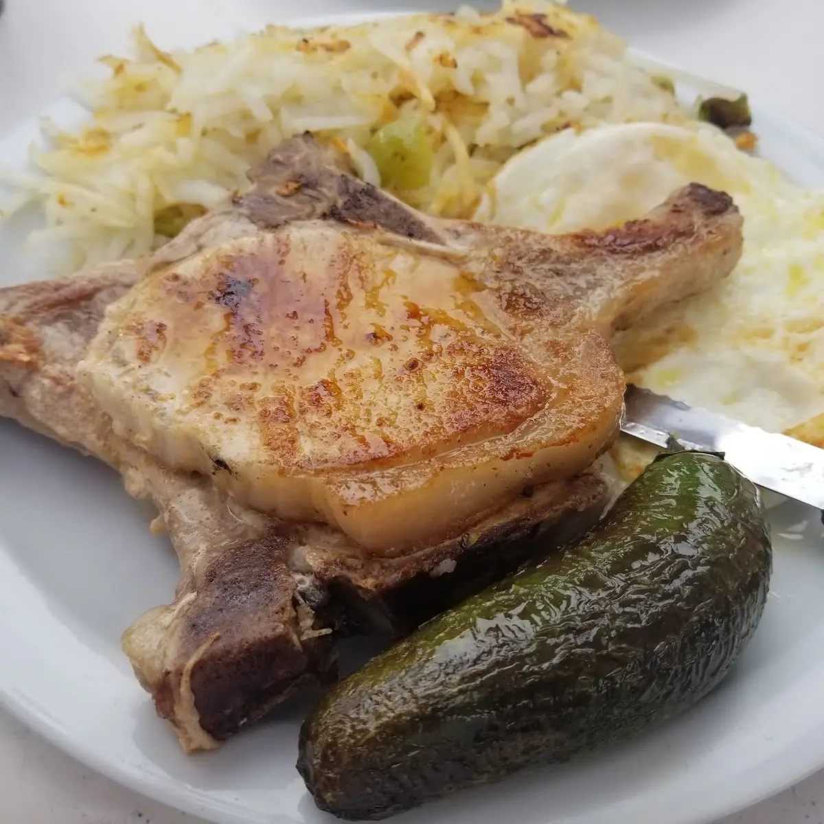 Pork Chop Breakfast