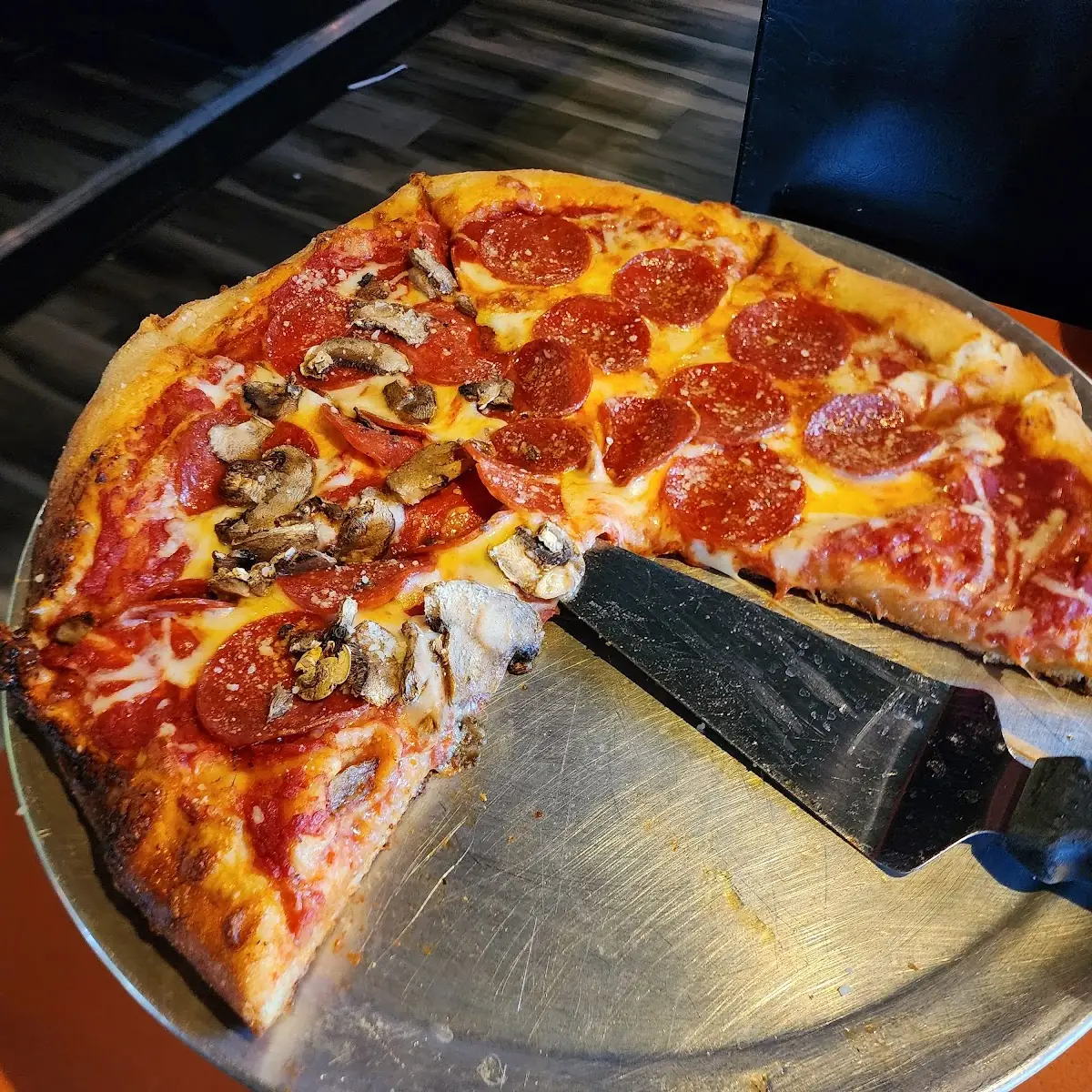 Pepperoni and Mushroom Pizza